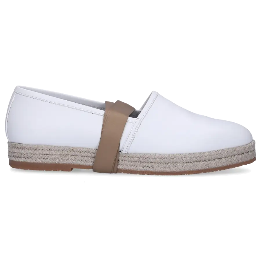 Santoni - Espadrilles 57978 Kalbsleder - weiß