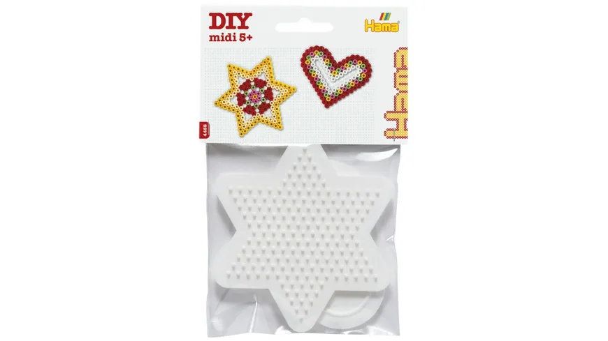 Hama - Beutel mit 2 Stiftplatten kleines Herz, kleiner Stern