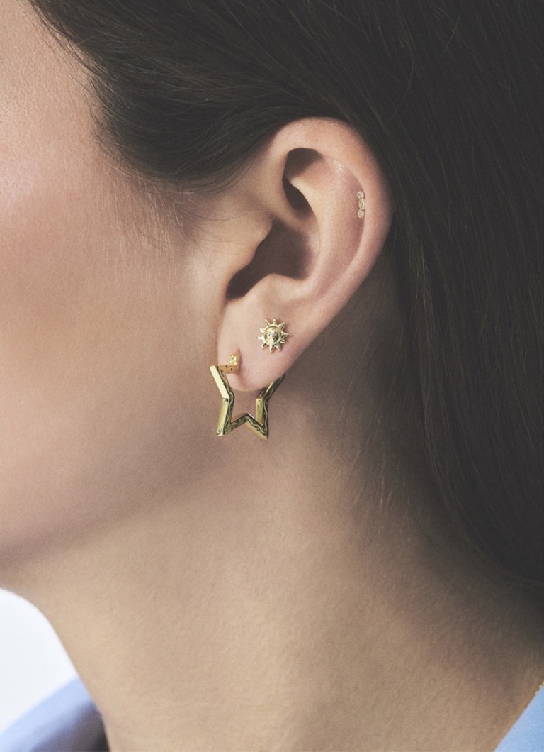 Anna + Nina Sunny single stud earring gold plated