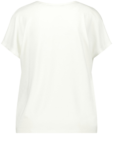 Blusenshirt mit Material-Mix