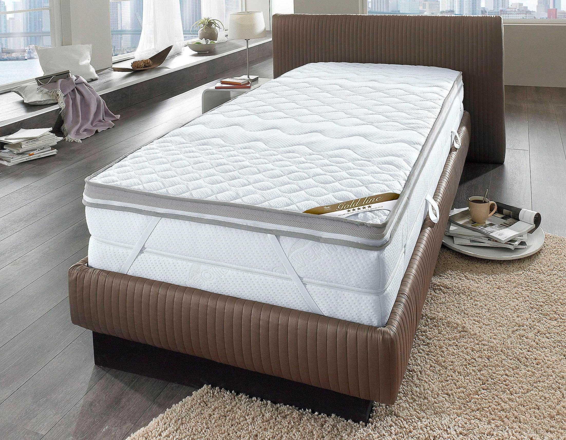 Topper Softly XXL Plus, Topper 90x200, 140x200 cm und weitere Größen, f.a.n. Schlafkomfort, 7 cm hoch, Kaltschaum, Kundenliebling, über 1500 positive Bewertungen >Made in Germany<
