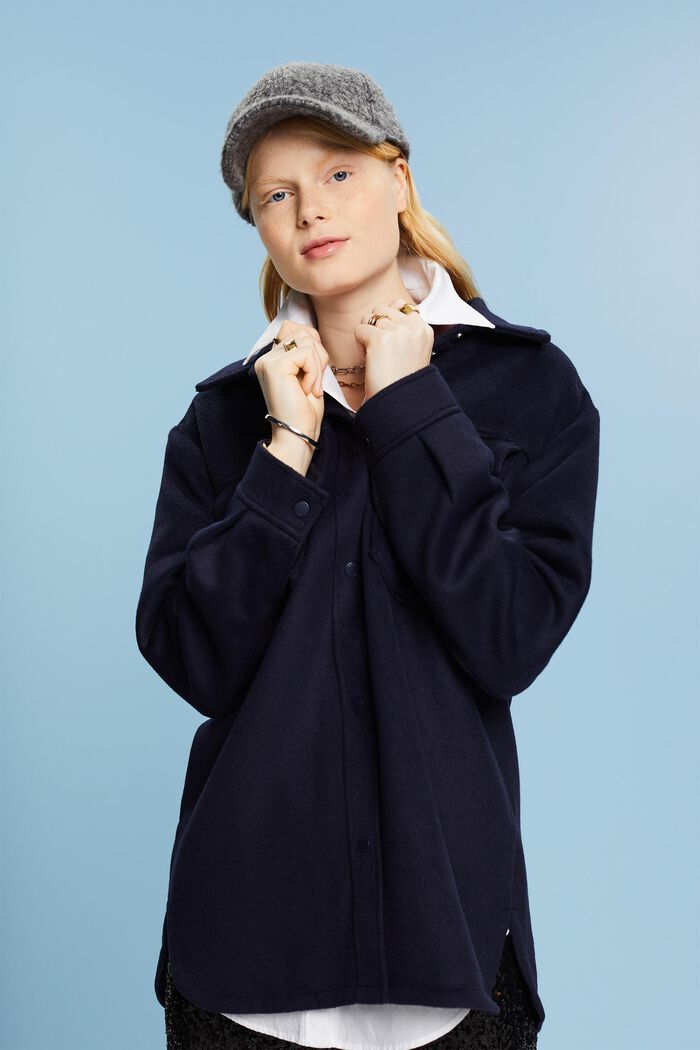 Overshirt aus Wollmix
