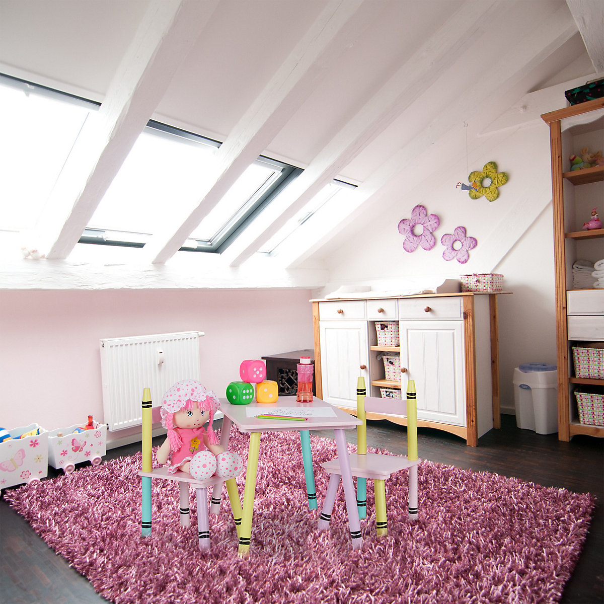 3-teilige Kindersitzgruppe bunt