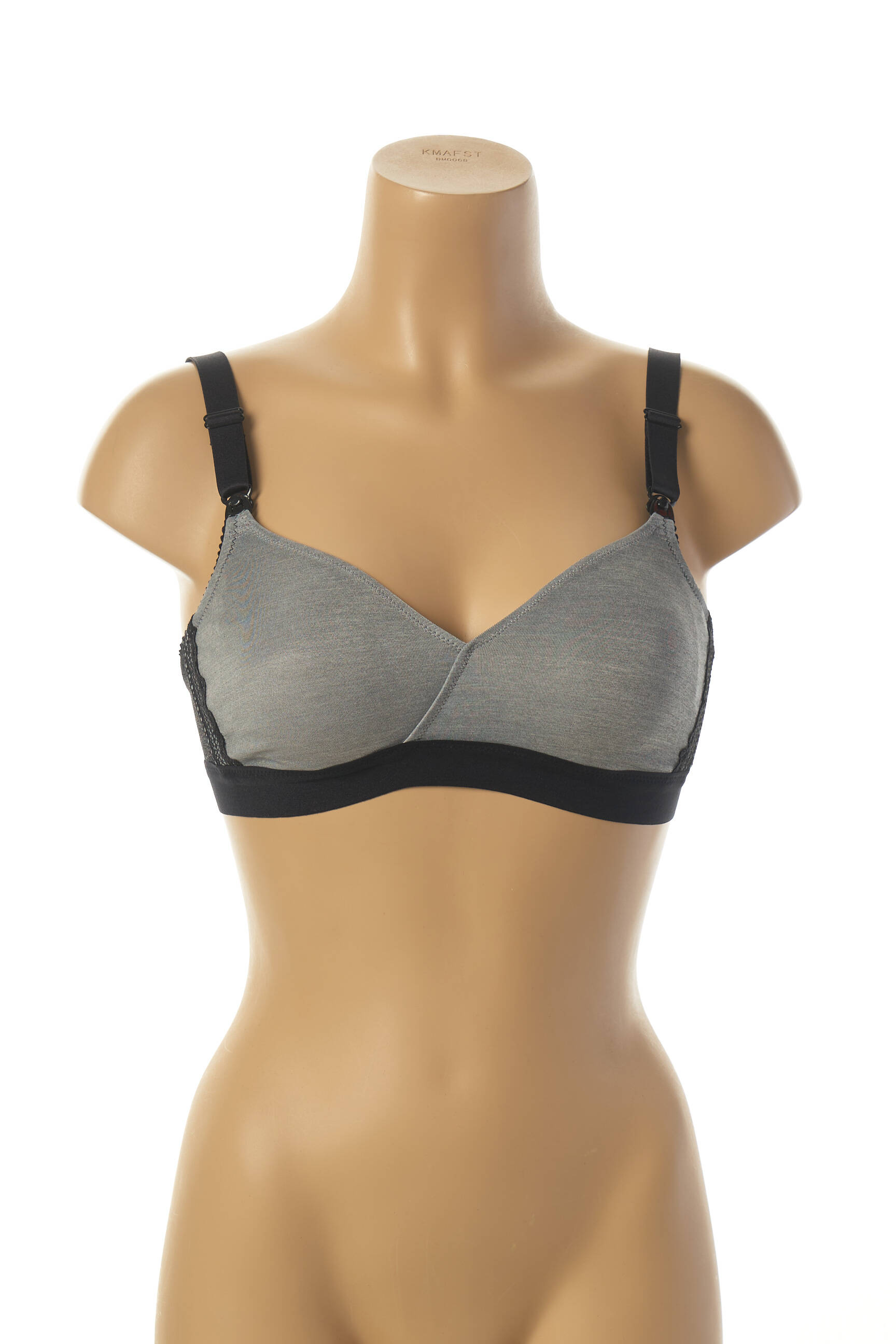 Cache Coeur Lingerie Maternite Femme couleur gris