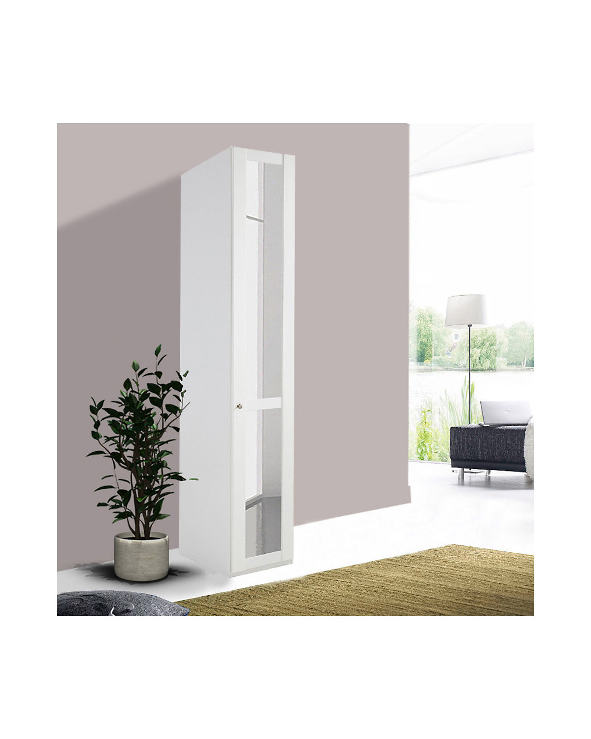 Kleiderschrank Garderobenschrank Newport 45x58x236cm 1-türig