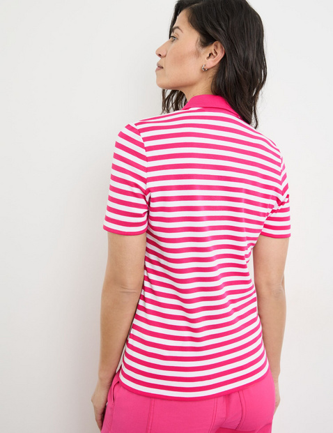 Gestreiftes Poloshirt aus nachhaltiger Baumwolle