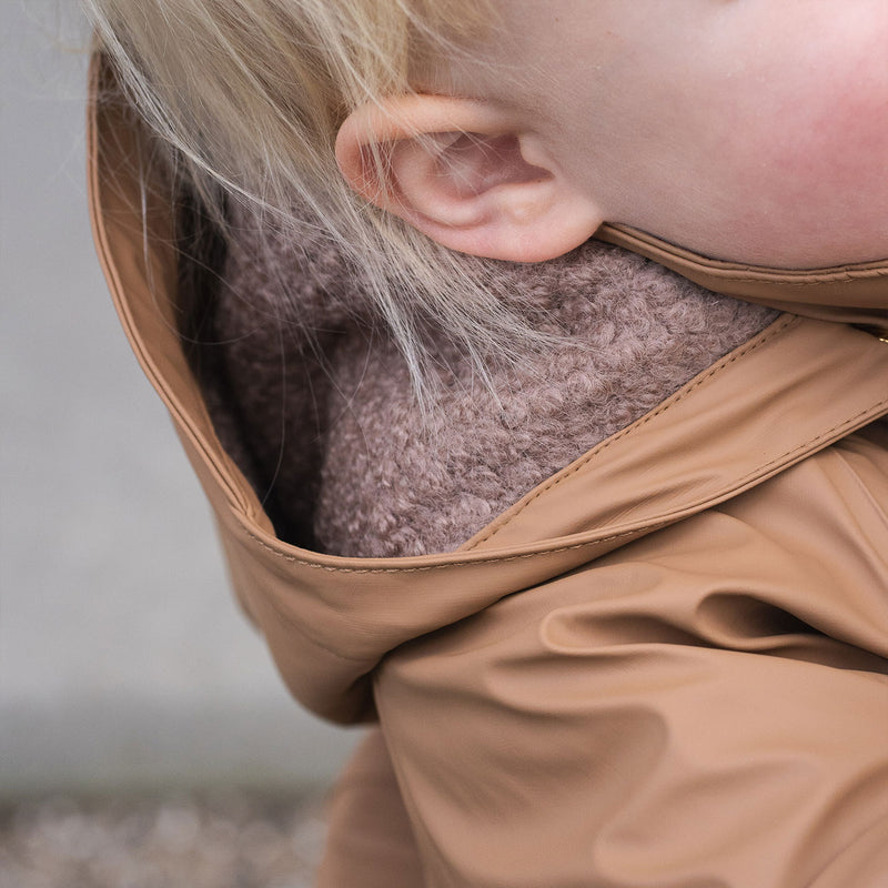 aarhus rain suit wool caramel - Braun