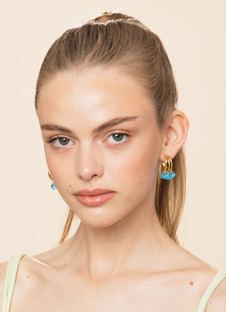 ANNELE Mermaid Milkshake gold plated stud earrings