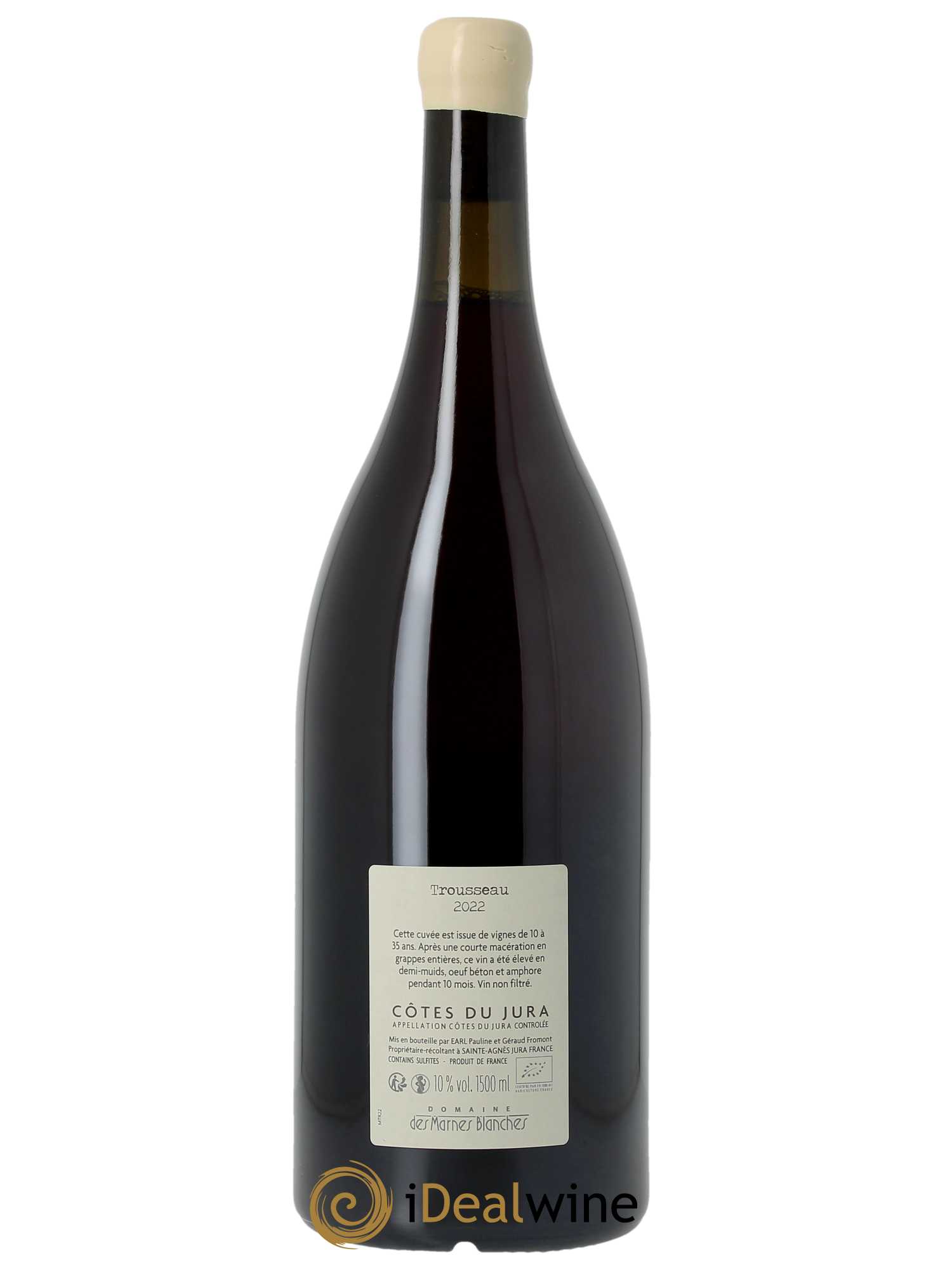 Côtes du Jura Trousseau Marnes Blanches (Domaine des)  2022 - Lot de 1 Magnum