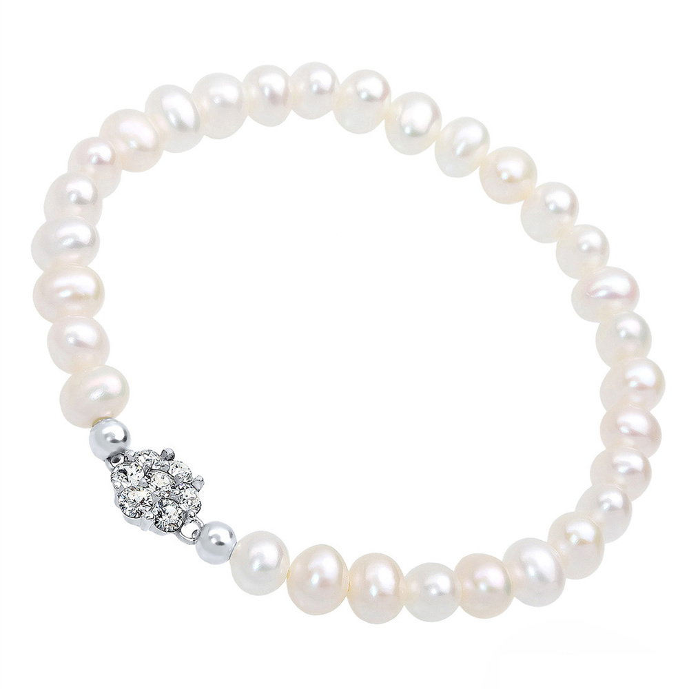 Elli Elli Bracelet Süwasserperlen Kristalle 925 Silber Bracelet