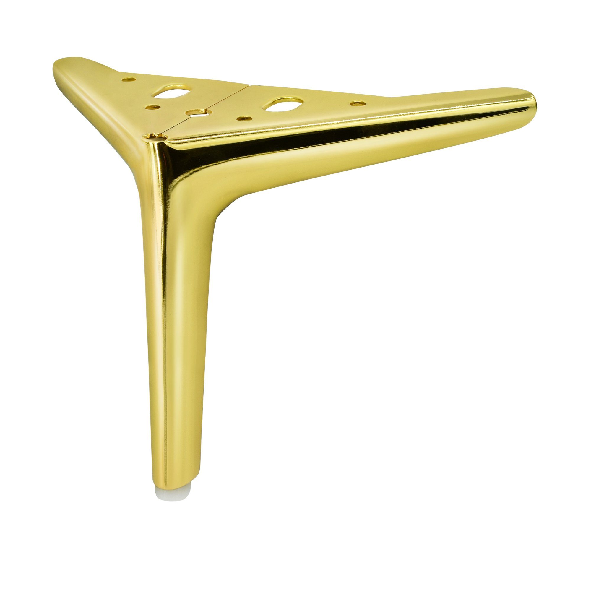 Prima-Online Möbelfuß Eisen Möbelfüße DIY Metall möbelbeine für Schrank Sofa Couch Gold