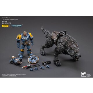 Warhammer 40k Actionfigur 1/18 Space Wolves Thunderwolf Cavalry Frode
