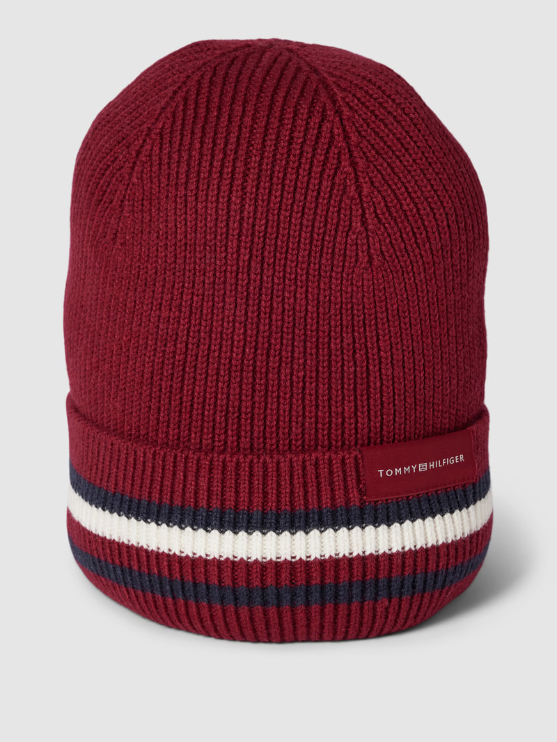 Beanie aus reinem Kaschmir in rot
