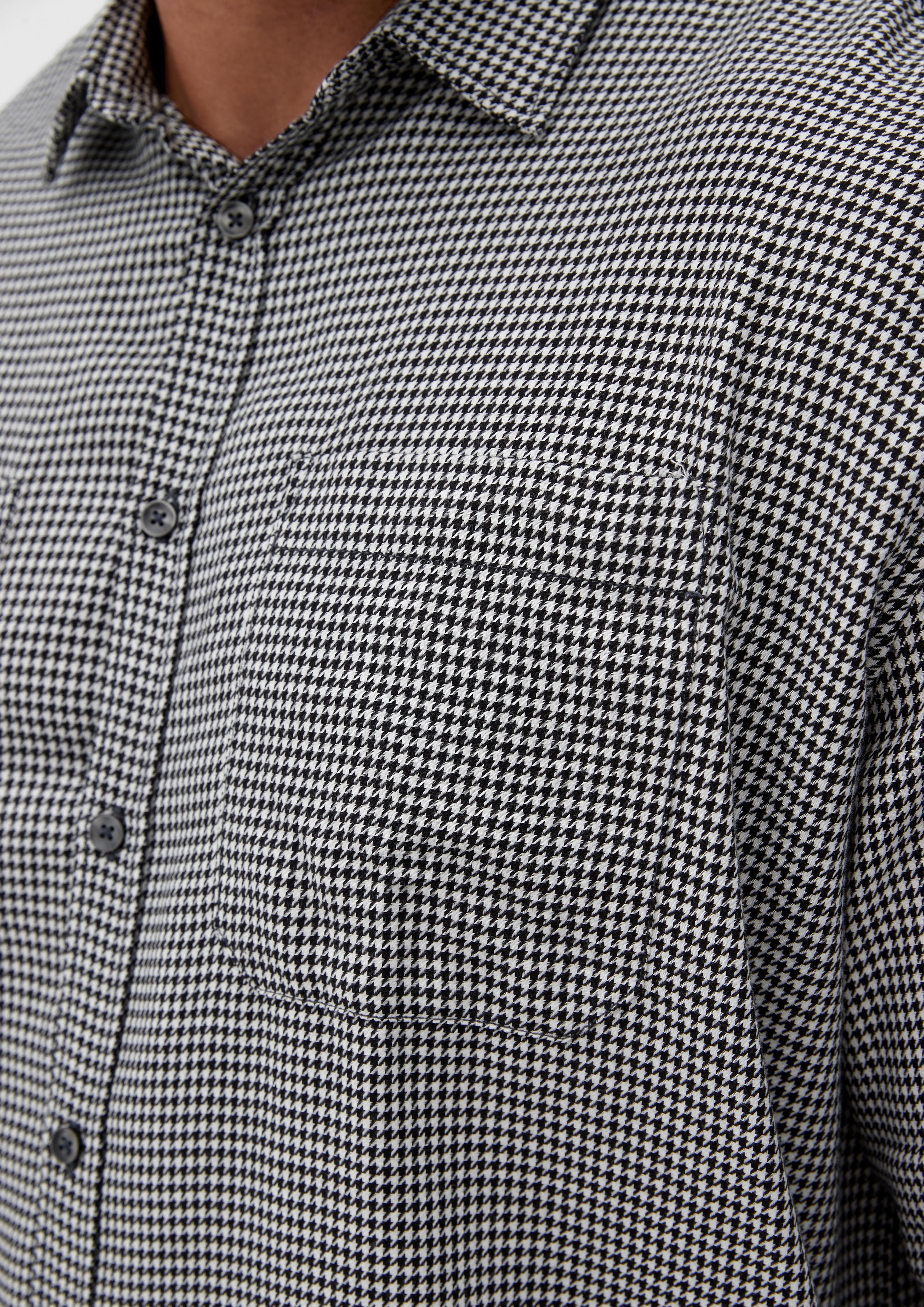 Big Size: Twillhemd mit Hahnentritt-Muster  2128148-01K2