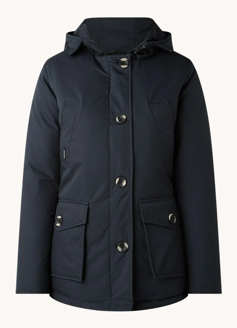 Airforce Quilted Parka with Hooded Fishbone Design