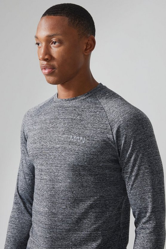 Man Active Muscle-Fit Space Dye Oberteil
