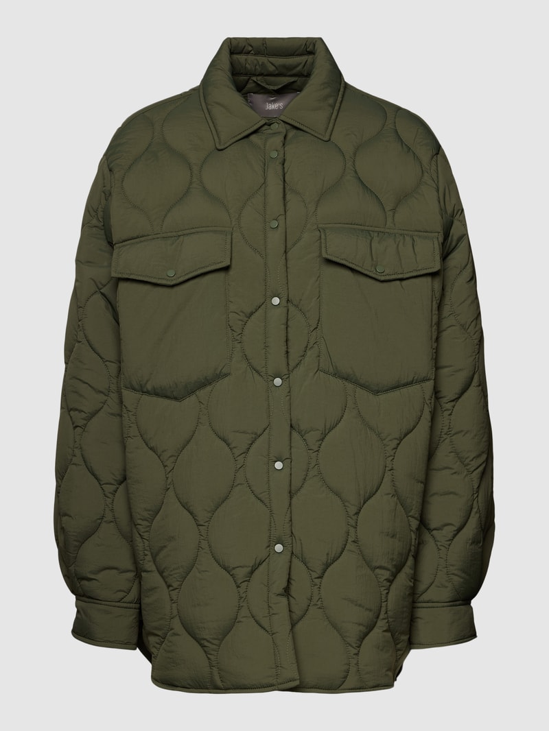 Steppjacke mit Pattentaschen in schilf