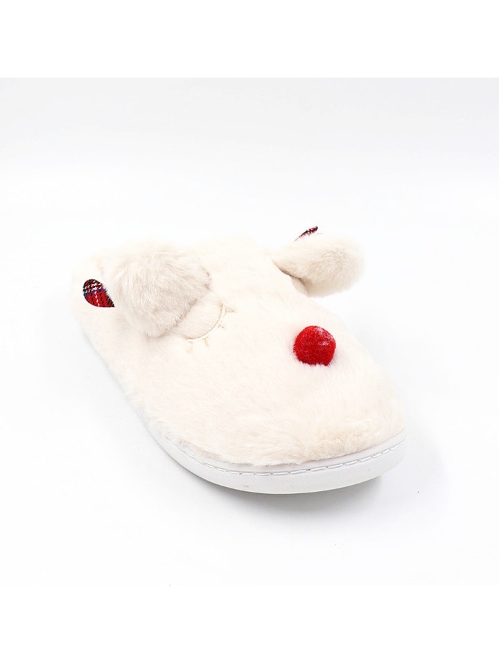 Confly Hausschuhe in Creme günstig kaufen