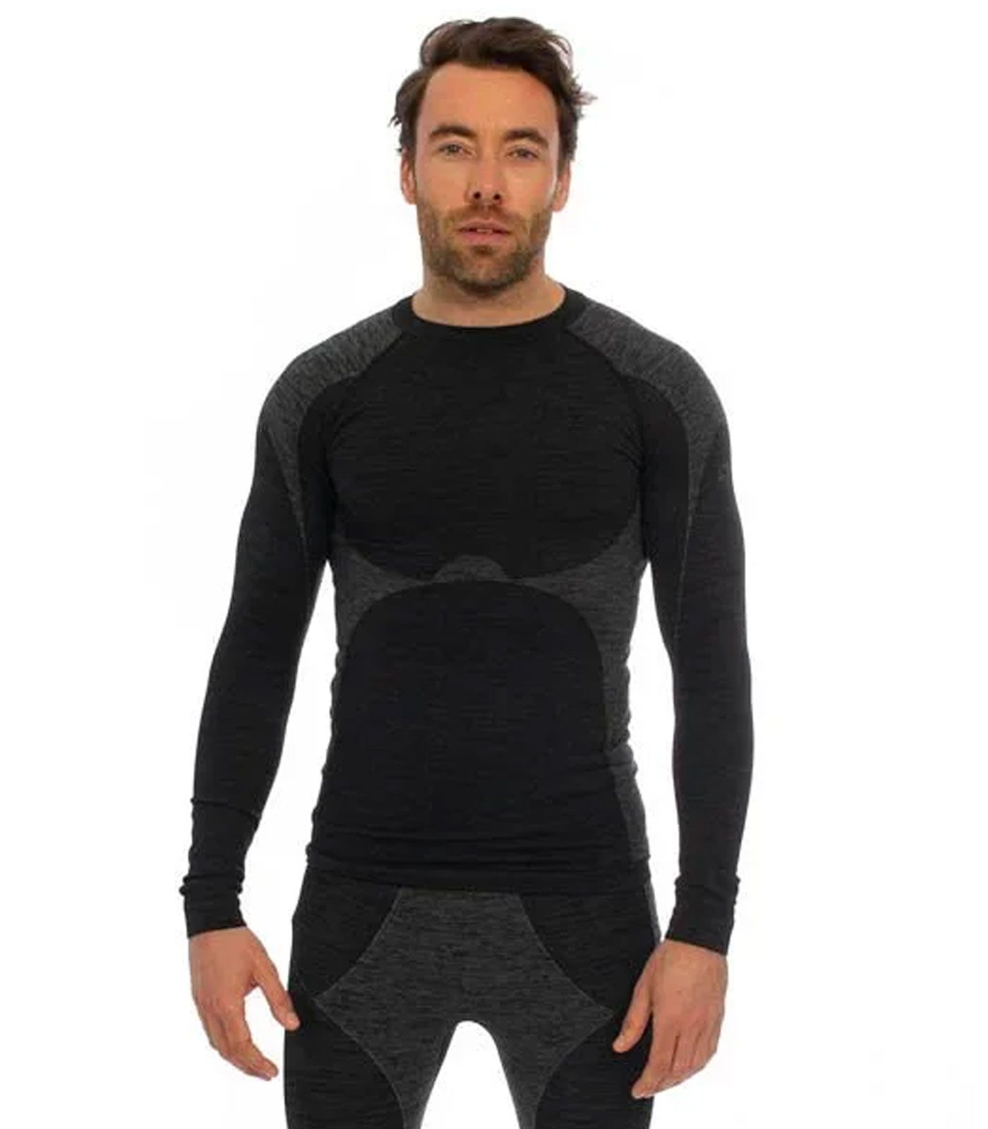 Heat Keeper Premium 4er-Pack schwarz melange Herren Langarm-Thermoshirt