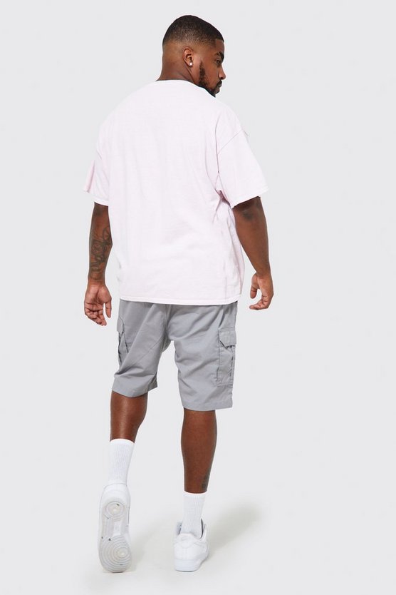Plus Cargo-Shorts mit elastischer Taille