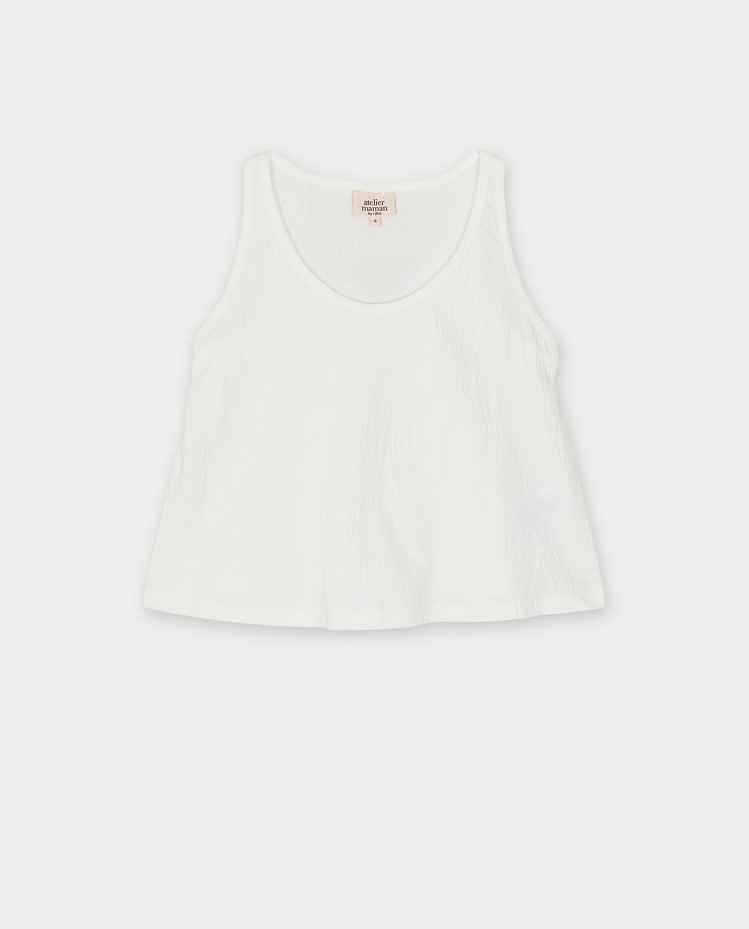 Atelier Maman Fehér texturált kismama felső