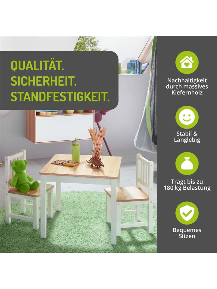 BOMI 3-tlg. Kindersitzgruppe Amy in Natur / weiß günstig kaufen onesize