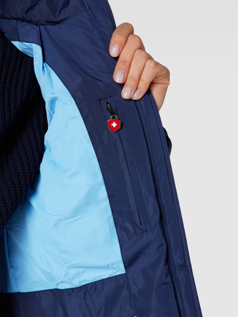 Steppjacke mit Kunstpelzkragen Modell 'ASTORIA' in royalblau
