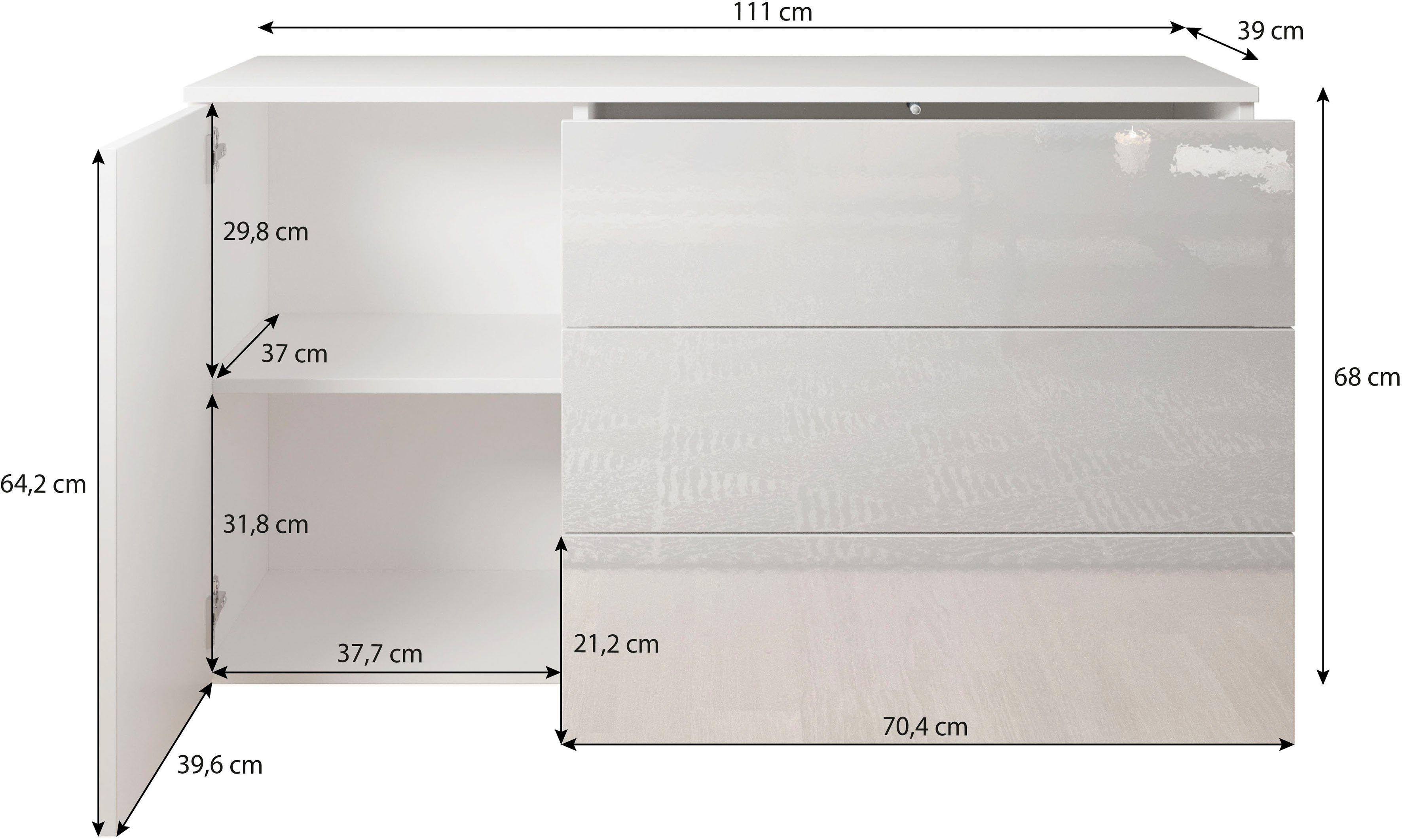 INOSIGN Kommode PARIS, Breite 111 cm
