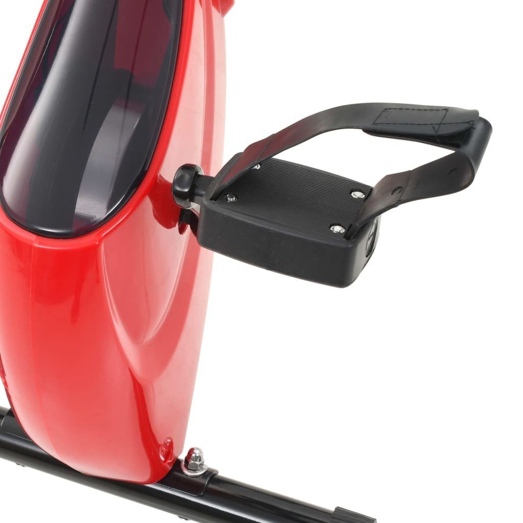 vidaXL Heimtrainer Magnetischer Heimtrainer X-Bike mit Pulsmessung Schwarz Rot