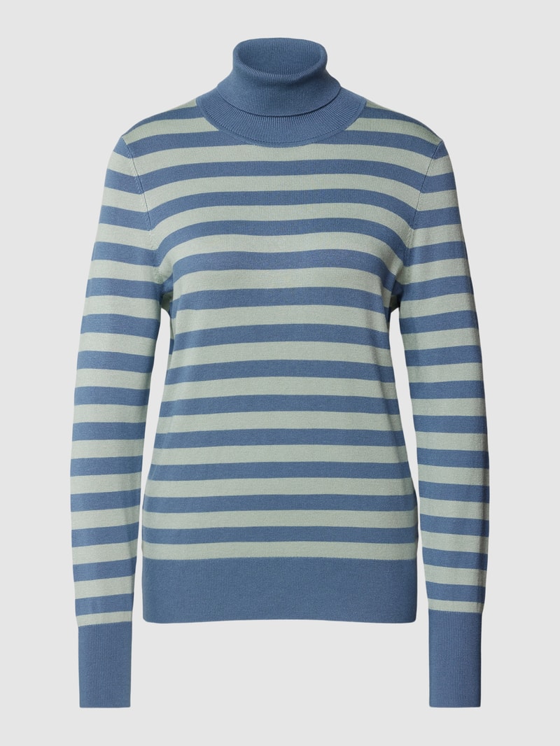 Longsleeve mit Rollkragen in rauchblau