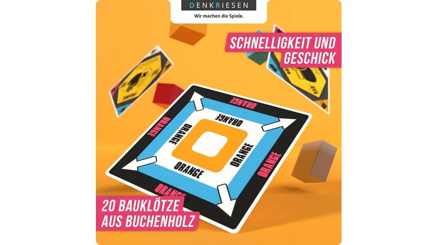 Denkriesen - RANKLOTZEN - „Auf die Klötze, fertig, los!“ - 4 Spieler Edition