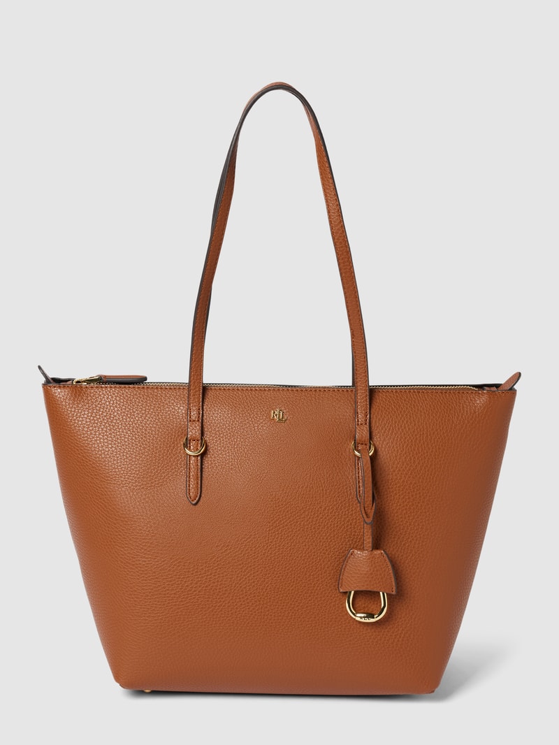 Tote Bag mit Applikation Modell 'KEATON' in cognac