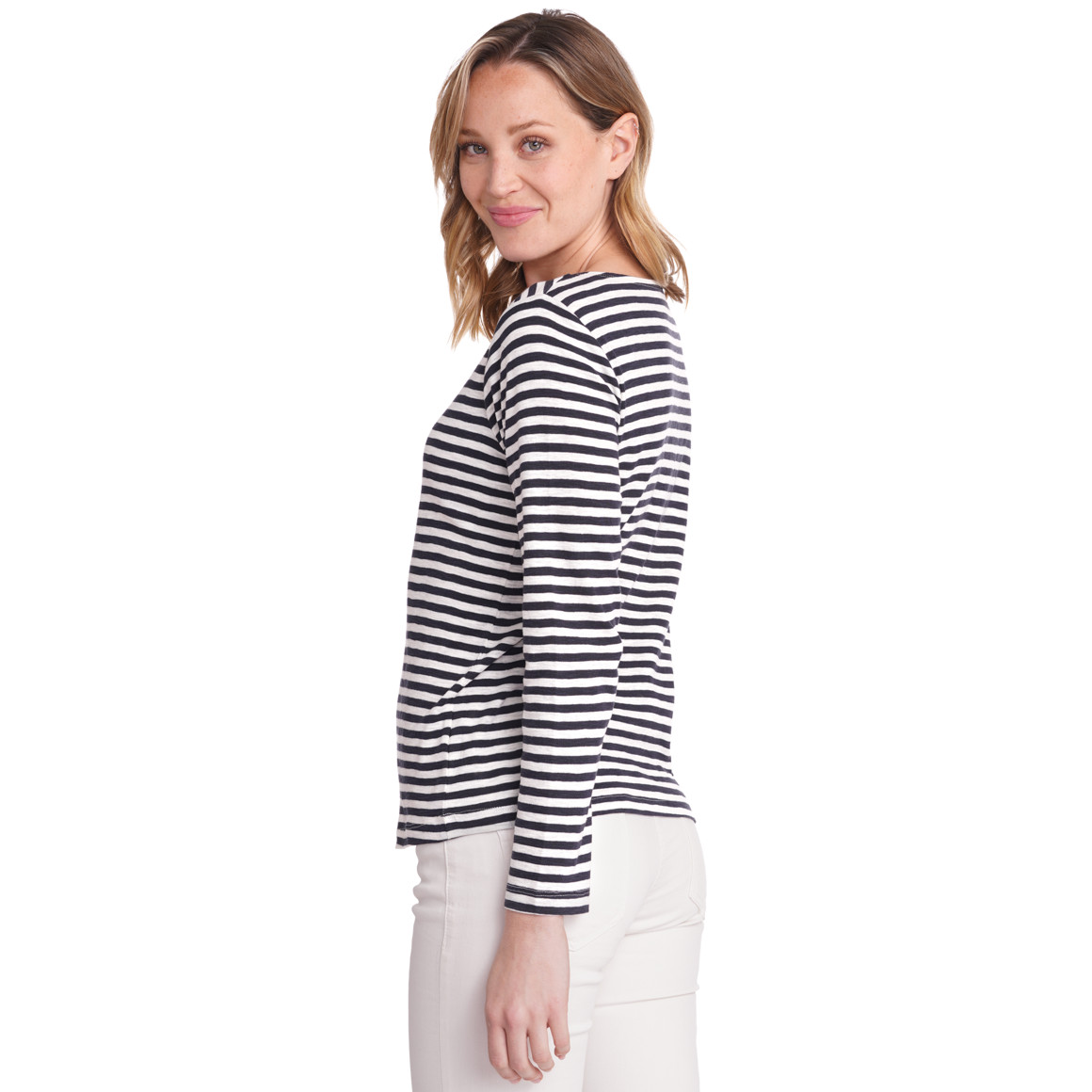 Damen Langarmshirt im Streifen-Dessin