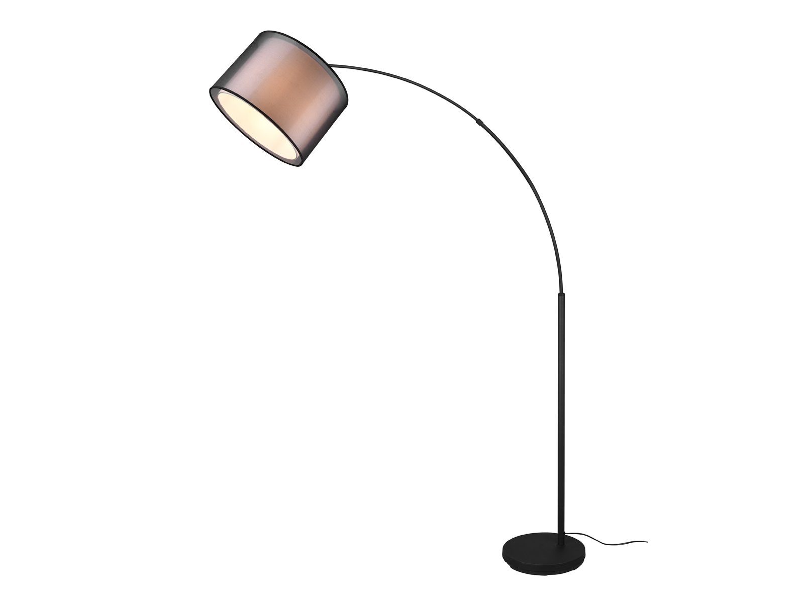 meineWunschleuchte LED Bogenlampe, Dimmfunktion, LED wechselbar, Warmweiß, Designer Bogen-stehlampe dimmbar große Ausladung Esstisch, Höhe 171cm