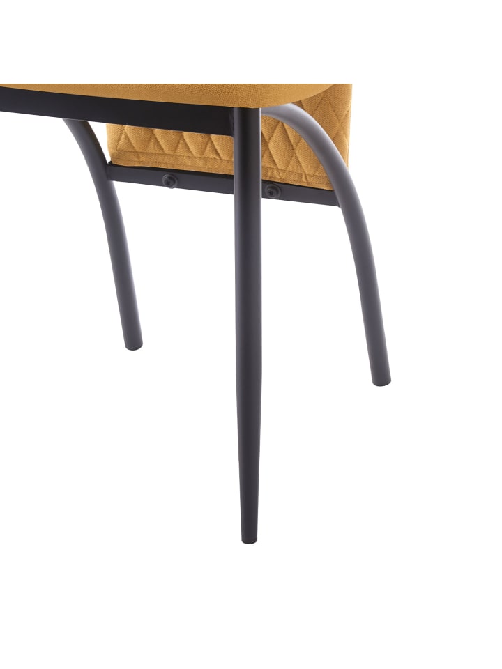 B&D Home Esszimmerstuhl THADDÄUS in Gelb - (B)46 x (H)94 x (T)58 cm günstig kaufen