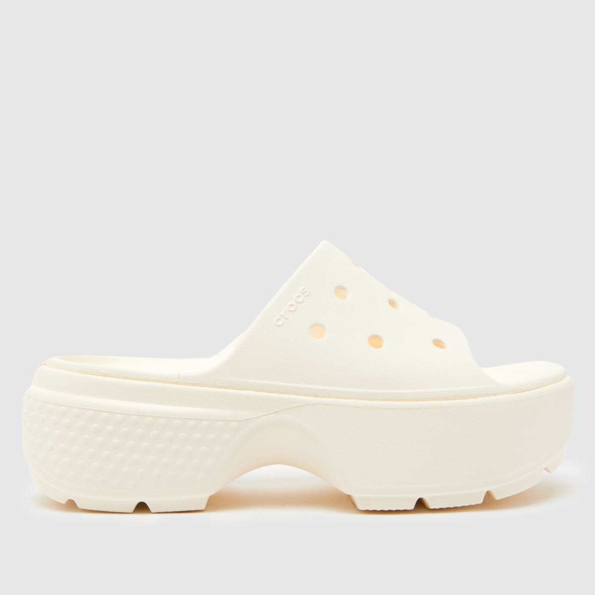 Crocs Stomp Slide szandál fehér színben