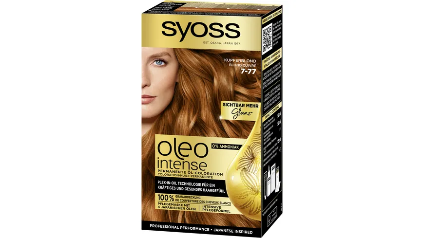 syoss Oleo Intense Permanente Öl-Coloration 7-77 - kupferblond