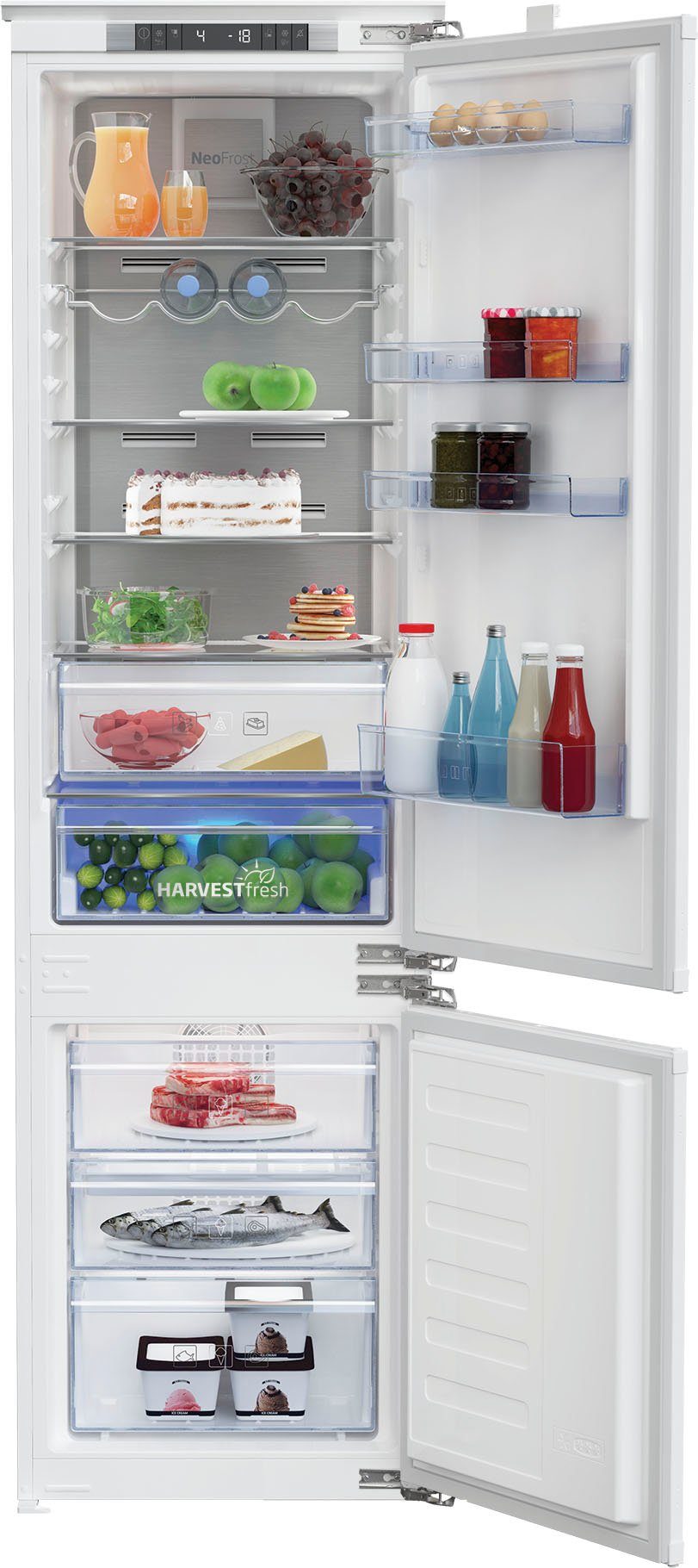 BEKO Einbaukühlgefrierkombination BCNA306E4FN, 193,5 cm hoch, 54 cm breit