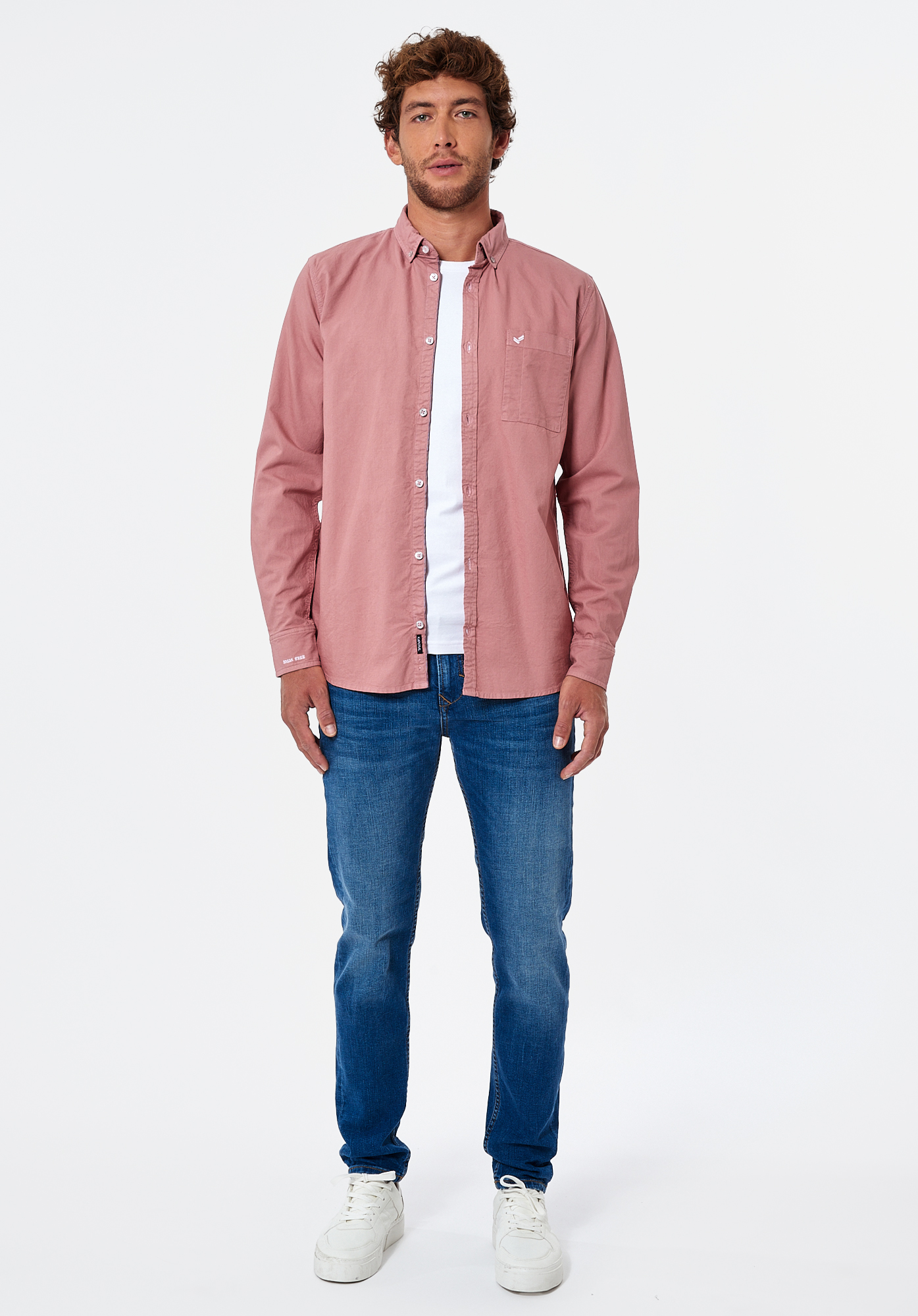 TOMEK  Chemise vieux rose Homme en 100% coton