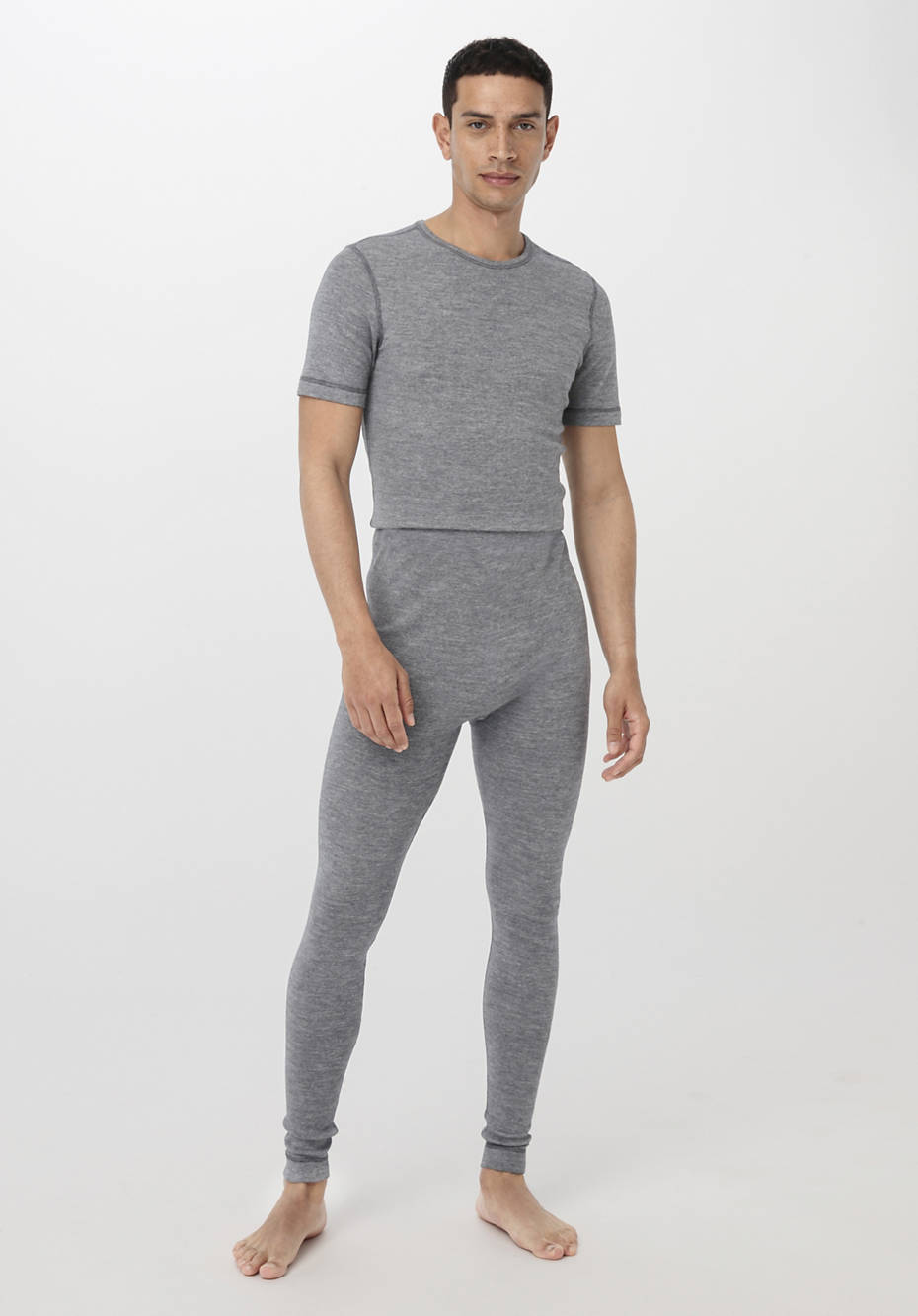 Funktions-Leggings mit Bio-Merinowolle und Seide