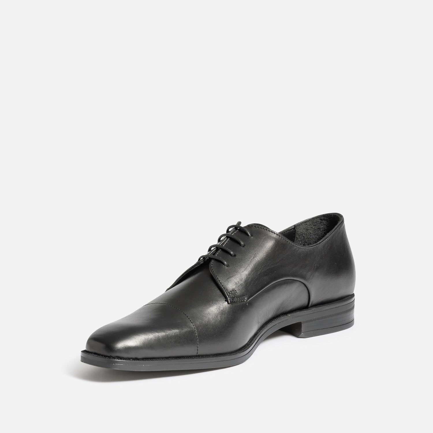Derby noir en cuir