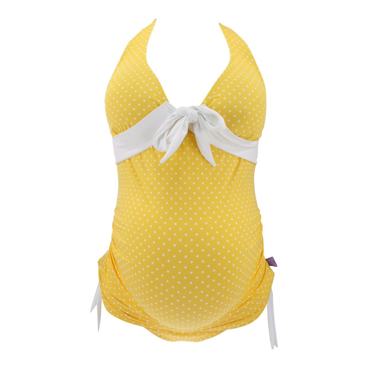 petit amour Umstands-Tankini ANNIE gelb-weiß Pünktchen B/C Cup (Set, Umstandstankinitop & Slip) Raffinierte Umstandsbademode, stylish und bequem, wächst mit und passt weit über die Schwangerschaft hinaus. Design made in Hamburg.