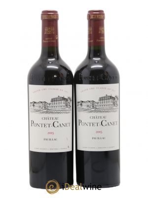Château Pontet Canet 5ème Grand Cru Classé  2015 - Lot de 2 Bouteilles