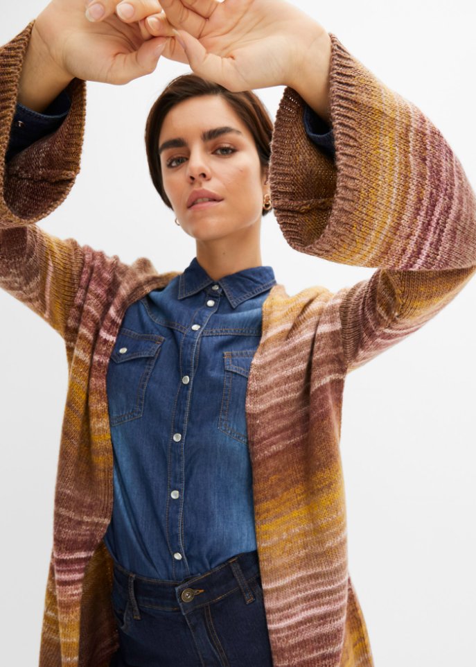 Strickjacke mit weitem Arm