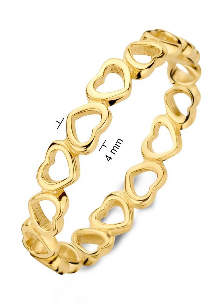 Inel Jackie Corazón din aur galben de 14k