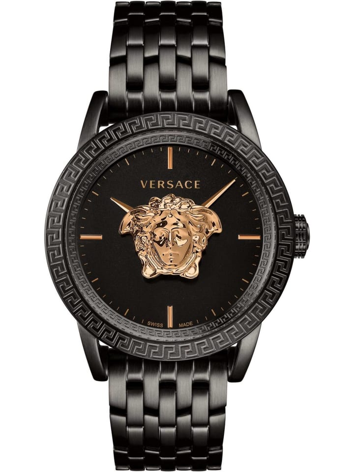 Versace Schweizer Uhr Palazzo Empire Schwarz in schwarz günstig kaufen onesize