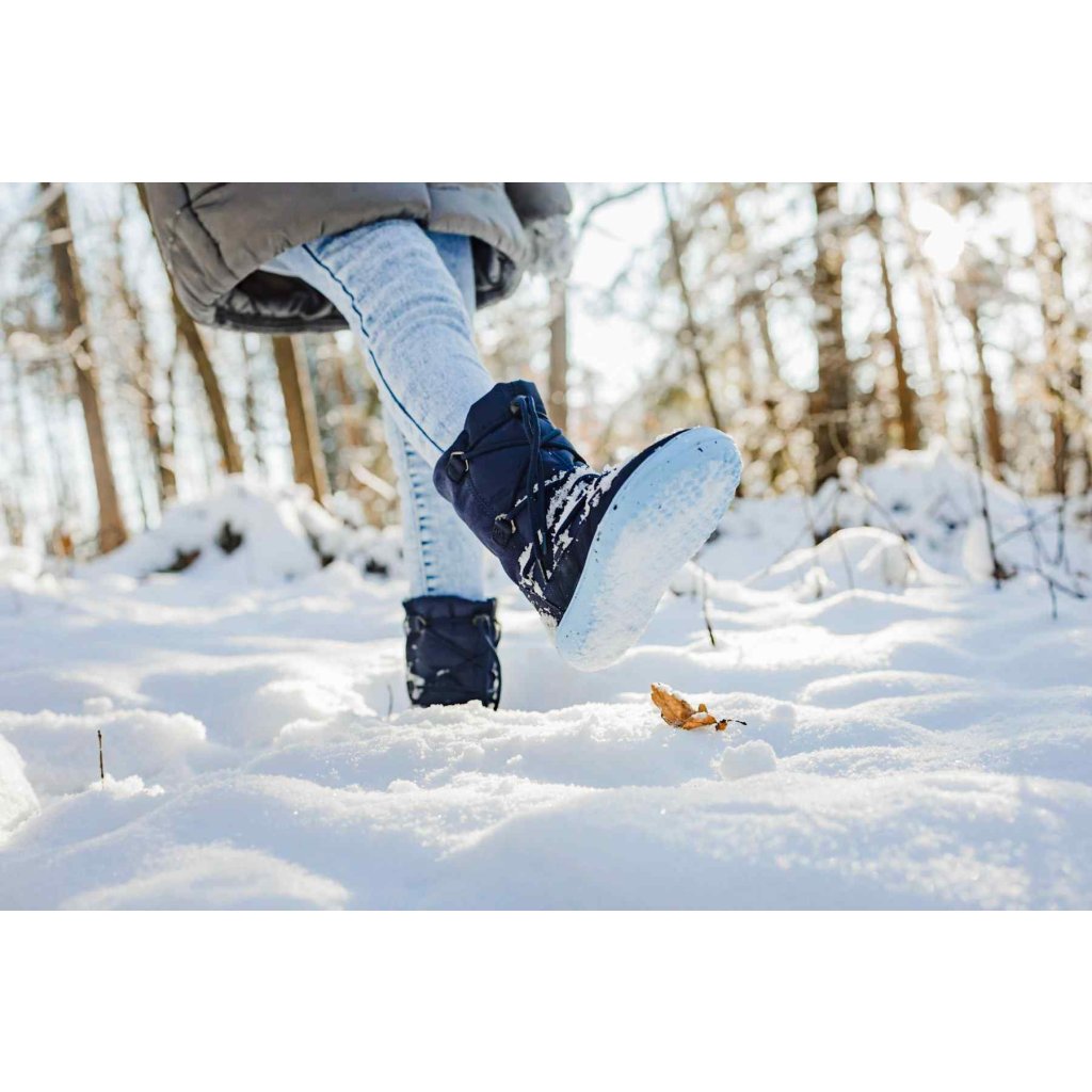 Be Lenka Snowfox Kids 2.0 Dunkelblau und Hellblau Winterbarfußschuhe