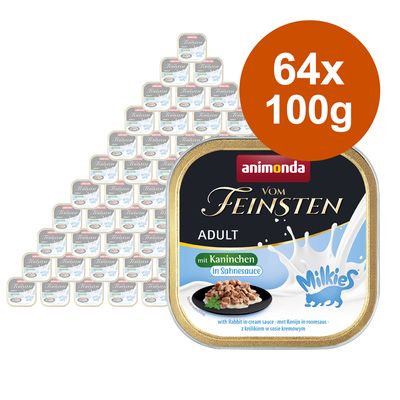 Sparpaket Animonda Vom Feinsten Adult Milkies in Sauce 64 x 100 g