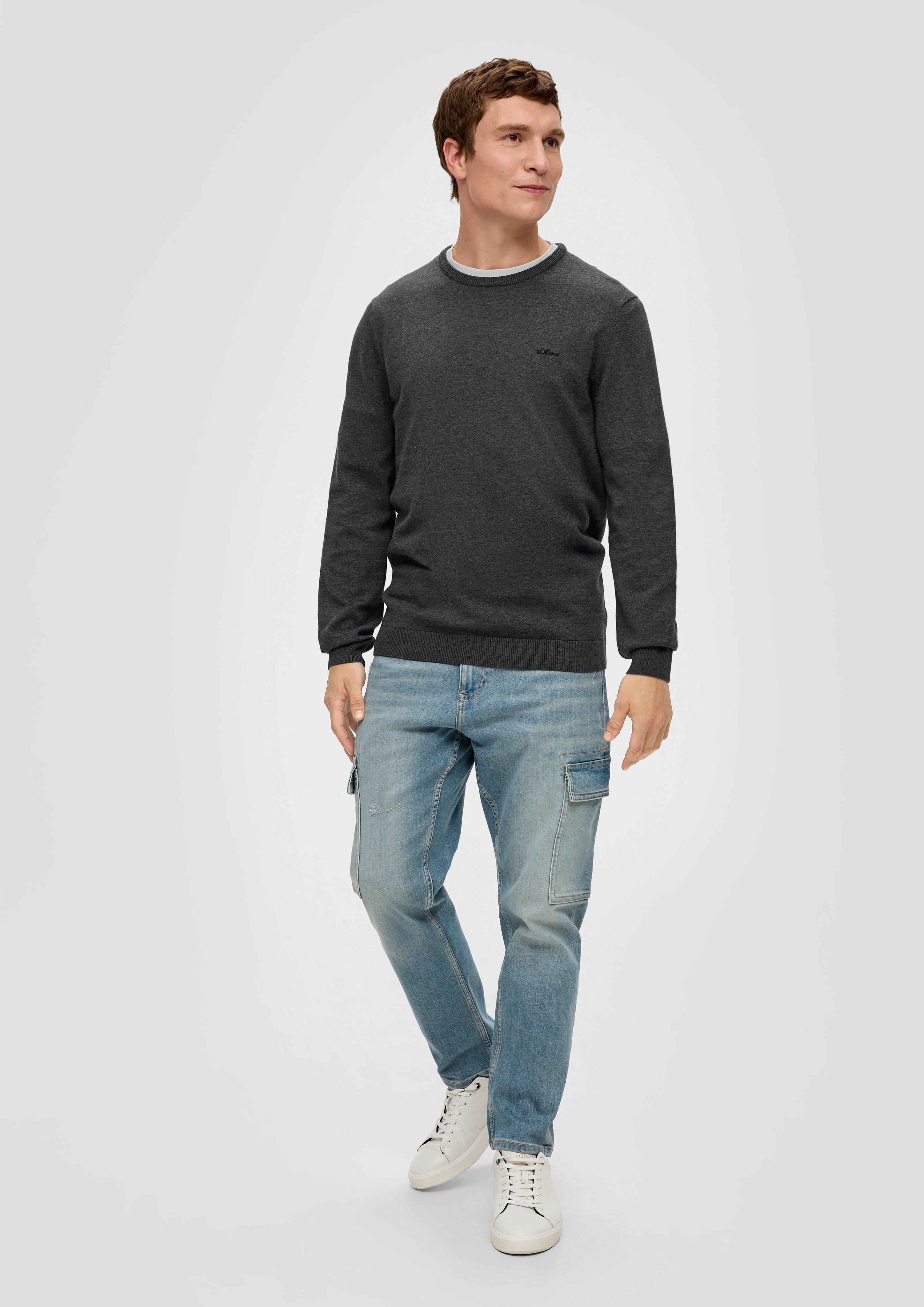 Strickpullover mit Logo-Stickerei  2143173-98W2