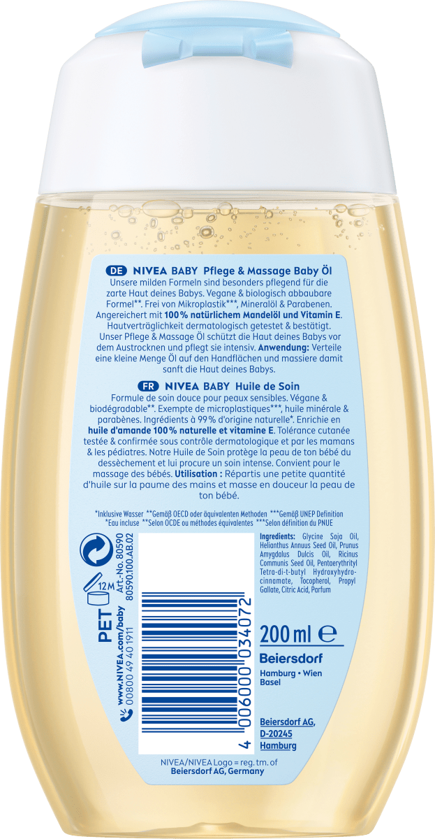 Baby Pflege- & Massageöl, 200 ml